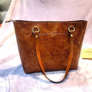 Patricia Nash Signature Map Print Alessano Tote *new with tags